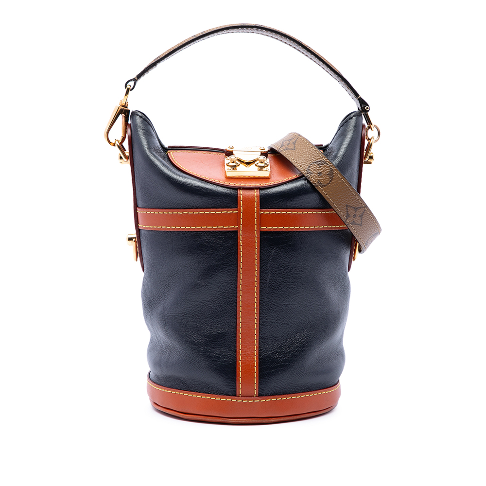 Pre-Loved Louis Vuitton Calfskin and Monogram Reverse Duffle Bag